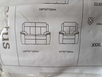Kožená sedačka šedá - nová (orig zabalená) - 4