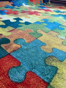 Dětský barevný koberec puzzle 200x200cm - 4