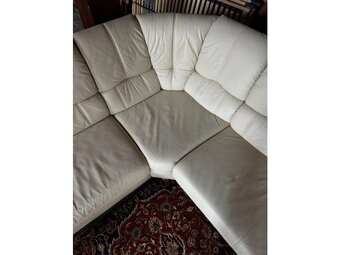 Rohová kožená sedací souprava, 3302 - 4