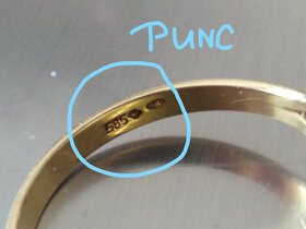 Zlatý prsten , vel.63,5. 14 karátů, punc - 4