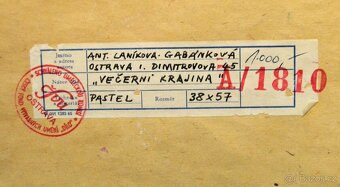 Velký obraz Ant.Láníková - Gabánková Večerní krajina - 4