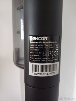 Sencor SVC 9879BK tyčový vysavač, záruka 17. mes. - 4