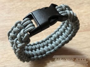 PARACORD náramek (18 cm) grey - 4