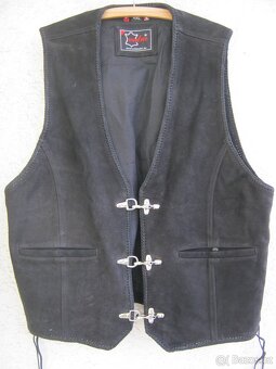 Nová vesta z pravé kůže zn. MDM vel.4XL - 4