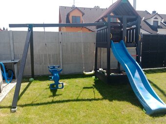 Dětské hřiště proléžečka klouzačka pískoviště houpačka domeč - 4