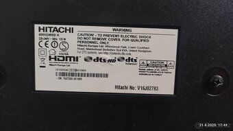 📺 Televize Hitachi – nefunkční ❌ vhodná na díly nebo opravu - 4