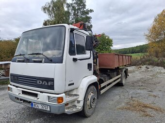 DAF 55 hákový nosič kontejnerů + hydraulická ruka FASSI F80A - 4