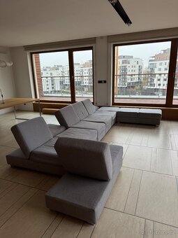 Velká modulární sedačka - šedá, polohovací opěrky - 4