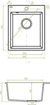 KUCHYŇSKÝ GRANITOVÝ DŘEZ LAVEO LH10 + FLEXI BATERIE - 4