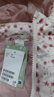 Dívčí zimní bunda H&M, vel. 92 - 4