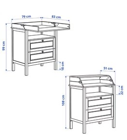 Přebalovací pult/komoda-Ikea,Sundvik - 4
