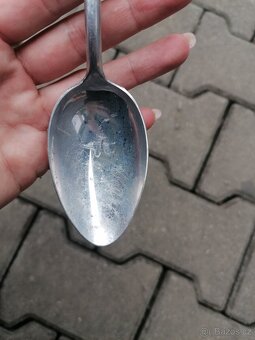 Stará německá hliníková lžíce, značená - 4