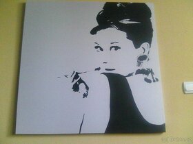 Design dekorativní obraz, rozměr: 900x900mm Audrey Hepburn - 4