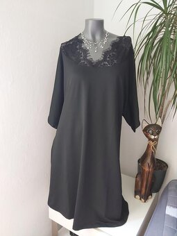 Černé šaty s krajkou,vel.1XL 44-46 - 4