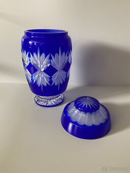 dóza skleněná dóza přejímaný křišťál urna sklo - 4