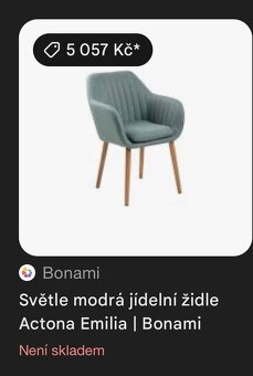 Stylová čalouněná jídelní židle – Bonami - 4