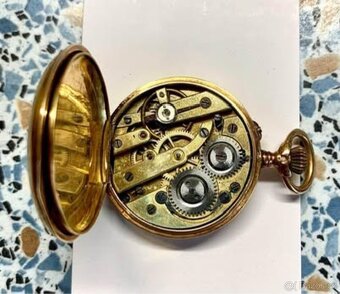 Hodinky - starožitnost - zlaté - 4