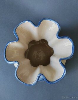 Italská keramická ručně malované váza z města Deruty - 4