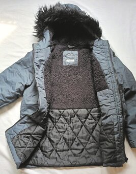 ZIMNÍ BUNDA S KOŽÍŠKEM 11-12 let, 152 cm . - 4