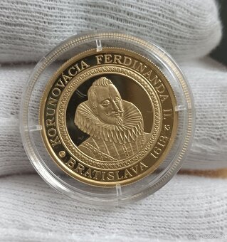 Zlatá Sběratelská mince 100€ 400.Výročí Korunovace Ferdinand - 4