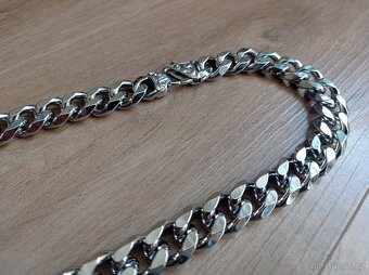 NOVÝ masivní pánský náhrdelník Pancer Silver steel š. 15 mm - 4