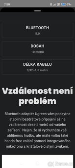 Handsfree Bluetooth 5.0 aux přijímač receiver záruka 05/2026 - 4