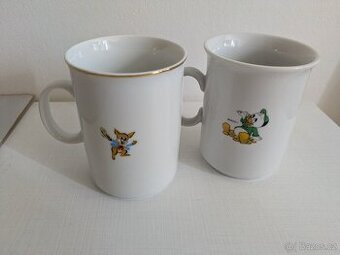 Daruji dva dětské porcelánové hrnky (Made in Czechoslovakia) - 4