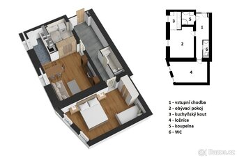 Prodej byty 2+kk, 59 m² - Vrchlabí - Hořejší Vrchlabí - 4