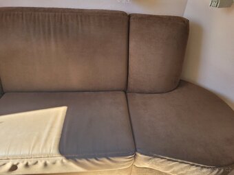 Rohová sedací souprava hnědá - Kika - 4