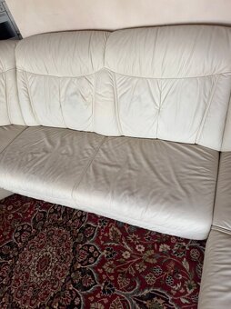 Světlá kožená sedačka do Účka, 4979 - 4