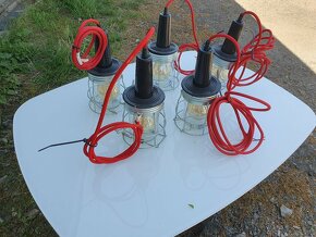 Závěsné skleněné lampičky, 5ks - 4