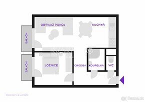 Pronájem bytu 2+kk (52 m2), 2x balkón, Horymírova, Ostrava-Z - 4