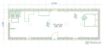 Modulový dům/rekreační chata 13x4,2x3m ve stavu Hruba stavba - 4