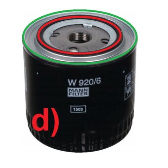 Redukce olejového filtru motoru M20 pro GAZ 69,VOLHA 21, UAZ - 4