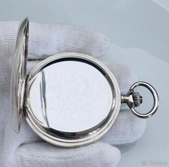 NÁDHERNÝ PÁNSKÝ CELO STŘÍBRNÝ CHRONOGRAF MOERIS - 4