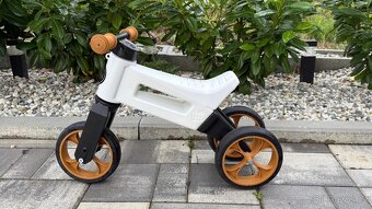 Odrážedlo Funny wheels 2v1 bílé s popruhem a tichými koly - 4