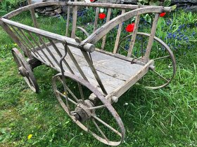 Dřevěný vozík žebřiňák - 4