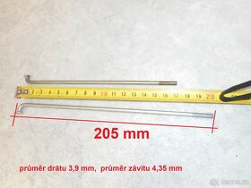 Dráty do kol - průměr 4 mm ČZ 250  Enduro, motokros - 4