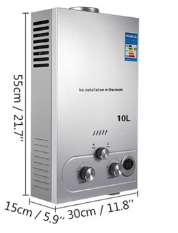 Kempingový průtokový ohřívač vody (6l/min - 18l/min) - 4