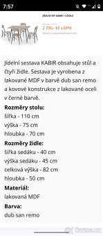 Jídelní set 4+1 - 4