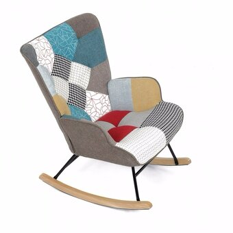 Houpací křeslo patchwork AK-374 - 4