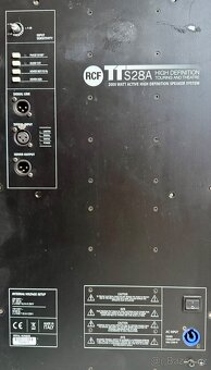 RCF TTS28-A aktivní subwoofery 2kW (2 kusy) - 4