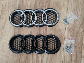 AUDI KRUHY ZNAK LOGO - čierne lesklé - 4