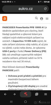 Powerbanka parkside 10 000ah - 4