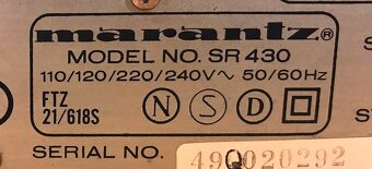 KVALITNÍ RECEIVER MARANTZ SR430 (1983) PĚKNÝ STAV - 4