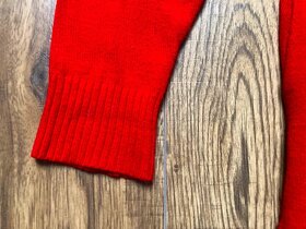 Sexy jasně červené pletené zimní šaty (42/44) - 4