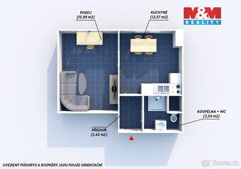 Prodej bytu 1+1, 34 m², Rokycany, ul. Pod Ohradou - 4