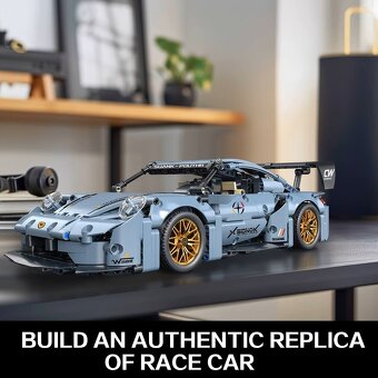 Stavebnice modrá Porsche 911 kompatibilní s LEGO - 4