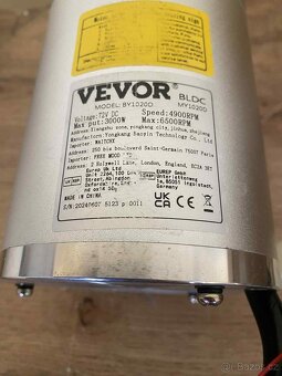 Sada elektromotoru 3000W/72V, řídící jednotka, plynová páčka - 4