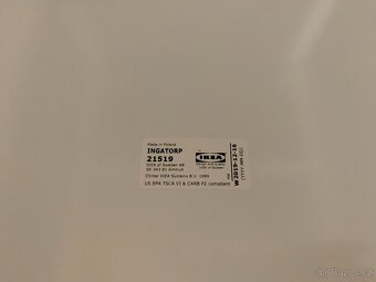 Dřevěný bílý stůl IKEA INGATORP - 4